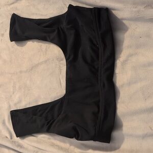 Aerie Black Bra Top With Cap Sleeves